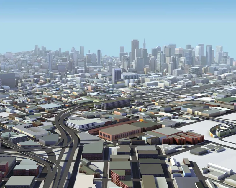 3D web map visualization of San Francisco — illustration of OnTerra Systems web mapping technology and FAQs