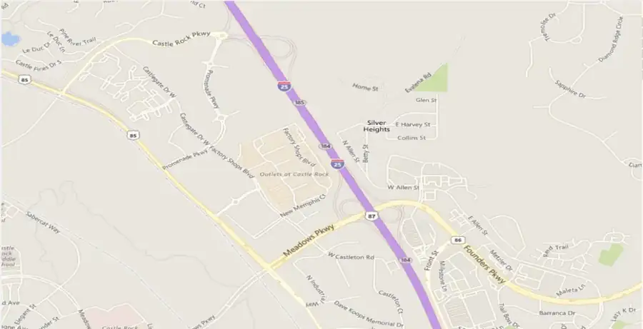 MapSavvy Bing Road layer showing streets and city boundaries