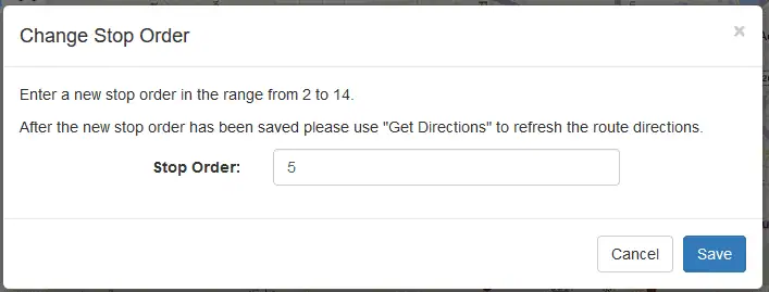 Change Stop Order