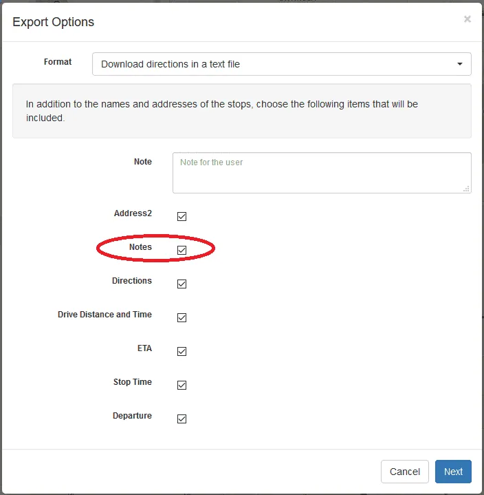 Notes Export