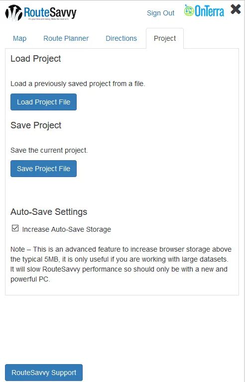 Project Tab