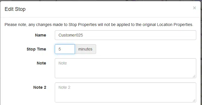 Stop Properties