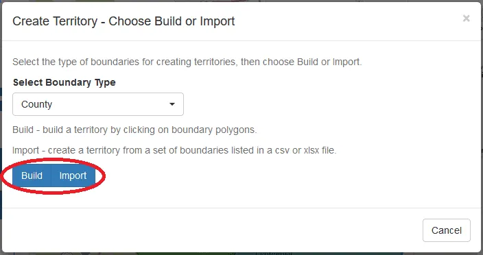 Territory Build Or Import