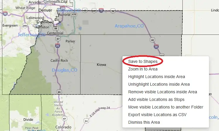 Territory Save Shape