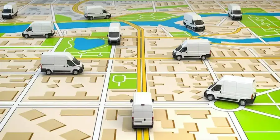 Delivery Fleet On Map