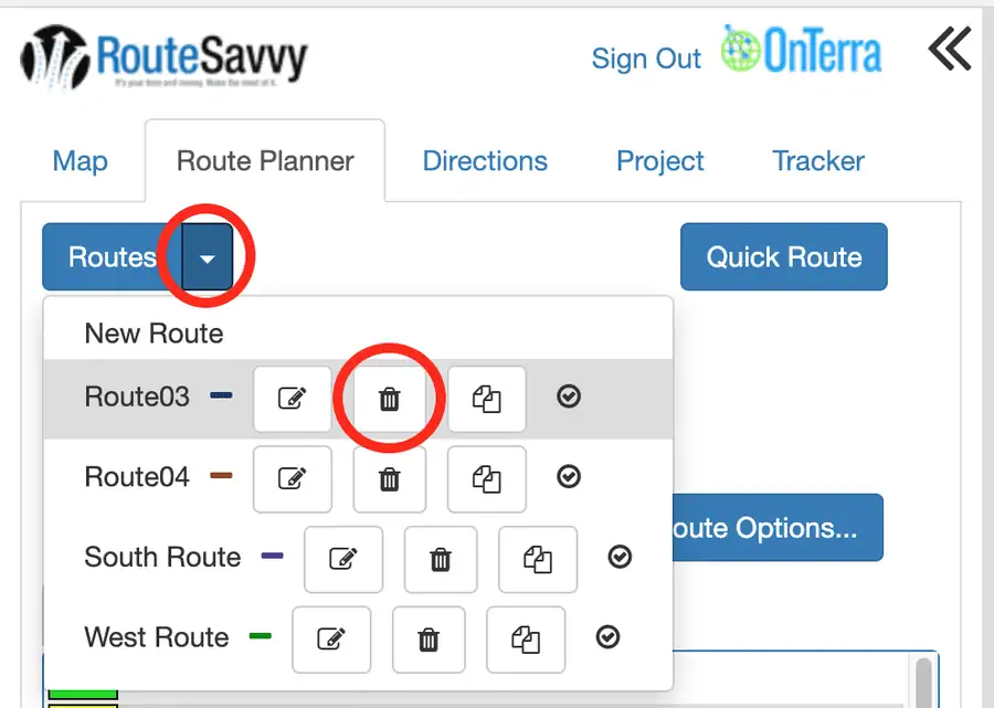 Screenshot: 3.1 Route Planner Tab