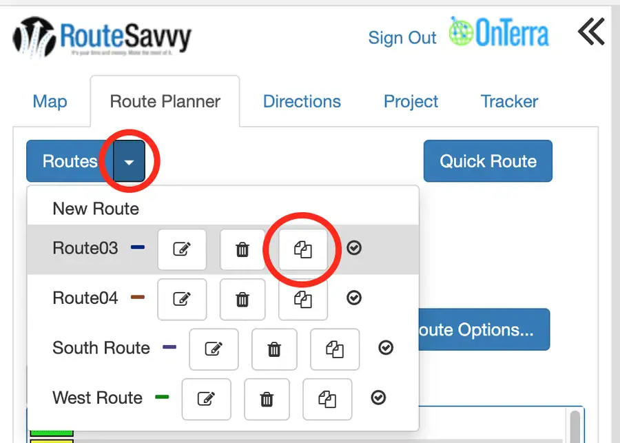 Screenshot: 3.1 Route Planner Tab
