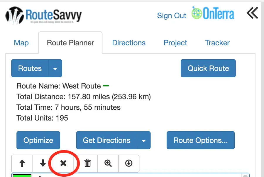Screenshot: 3.1 Route Planner Tab