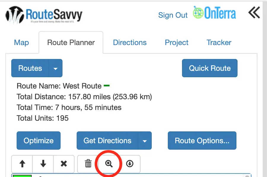 Screenshot: 3.1 Route Planner Tab