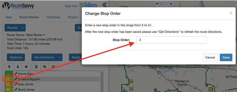 Screenshot: 3.1 Route Planner Tab