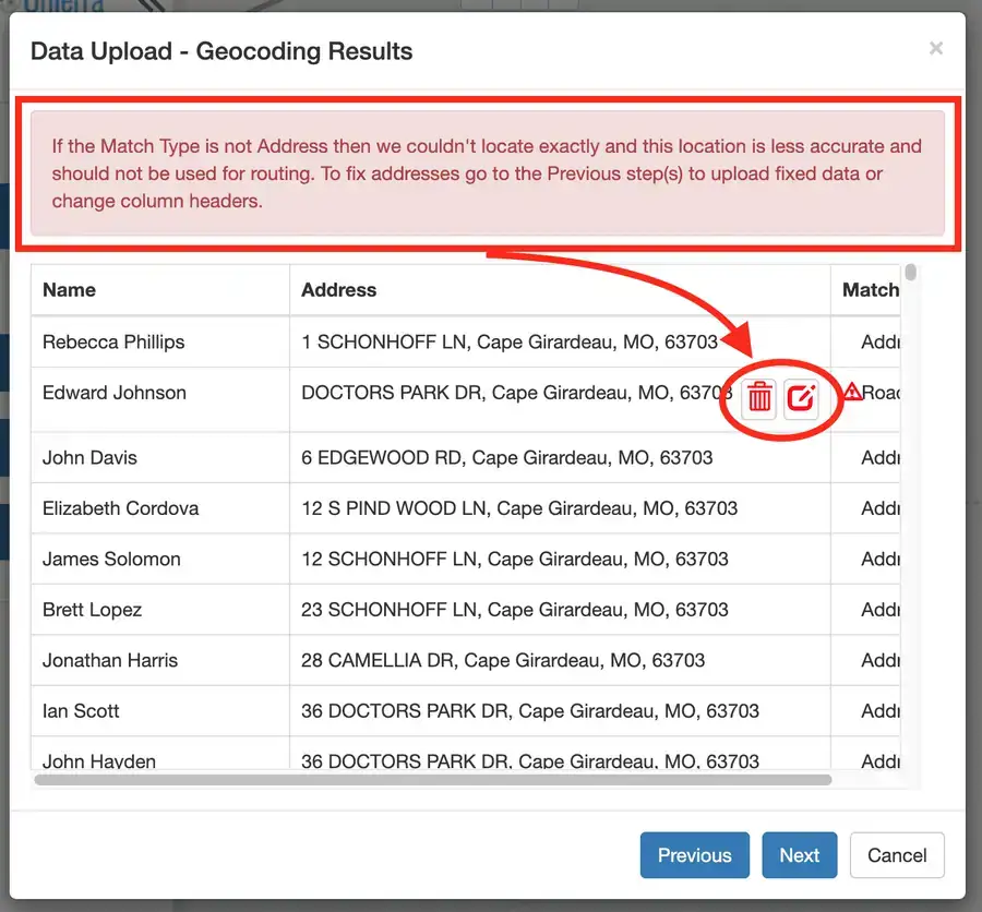 RouteSavvy Screenshot | How To Upload Addresses To RouteSavvy 5