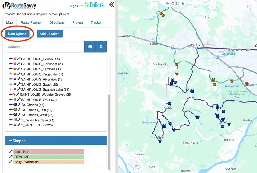 Screenshot: 2.2 Multiple Address Import/Data Wizard