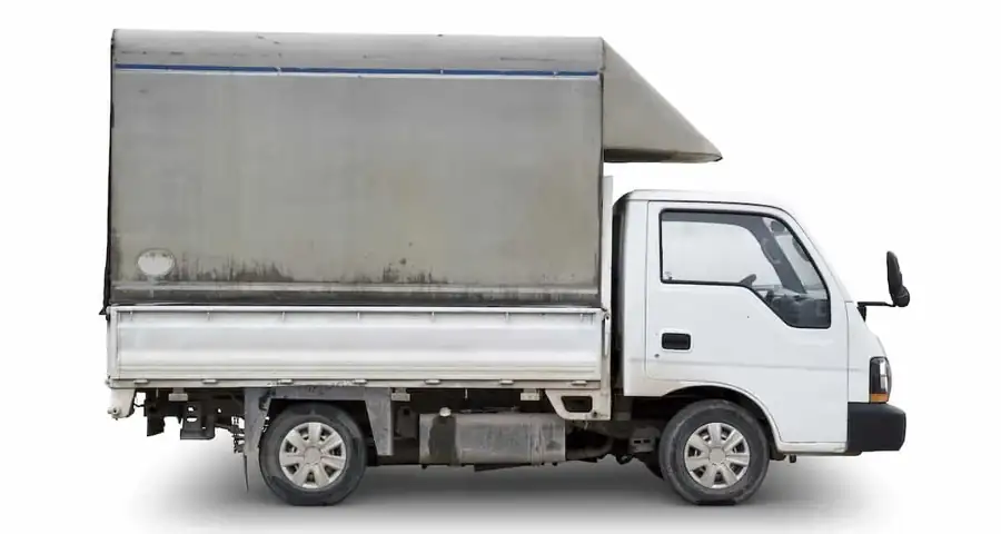 TRANSPORTATION Old White Delivery Truck
