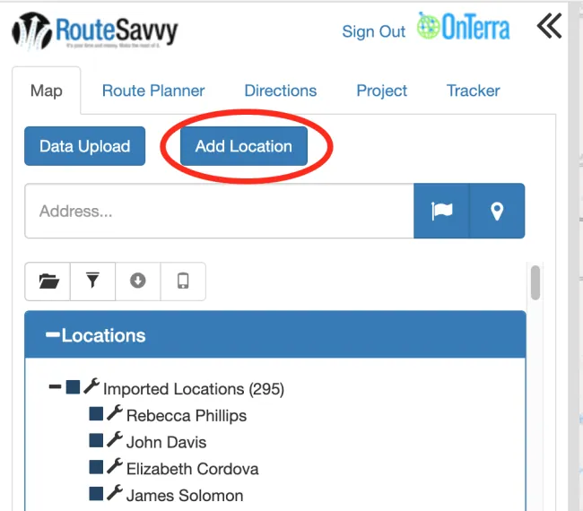 Screenshot: 2.3 Single Address Import